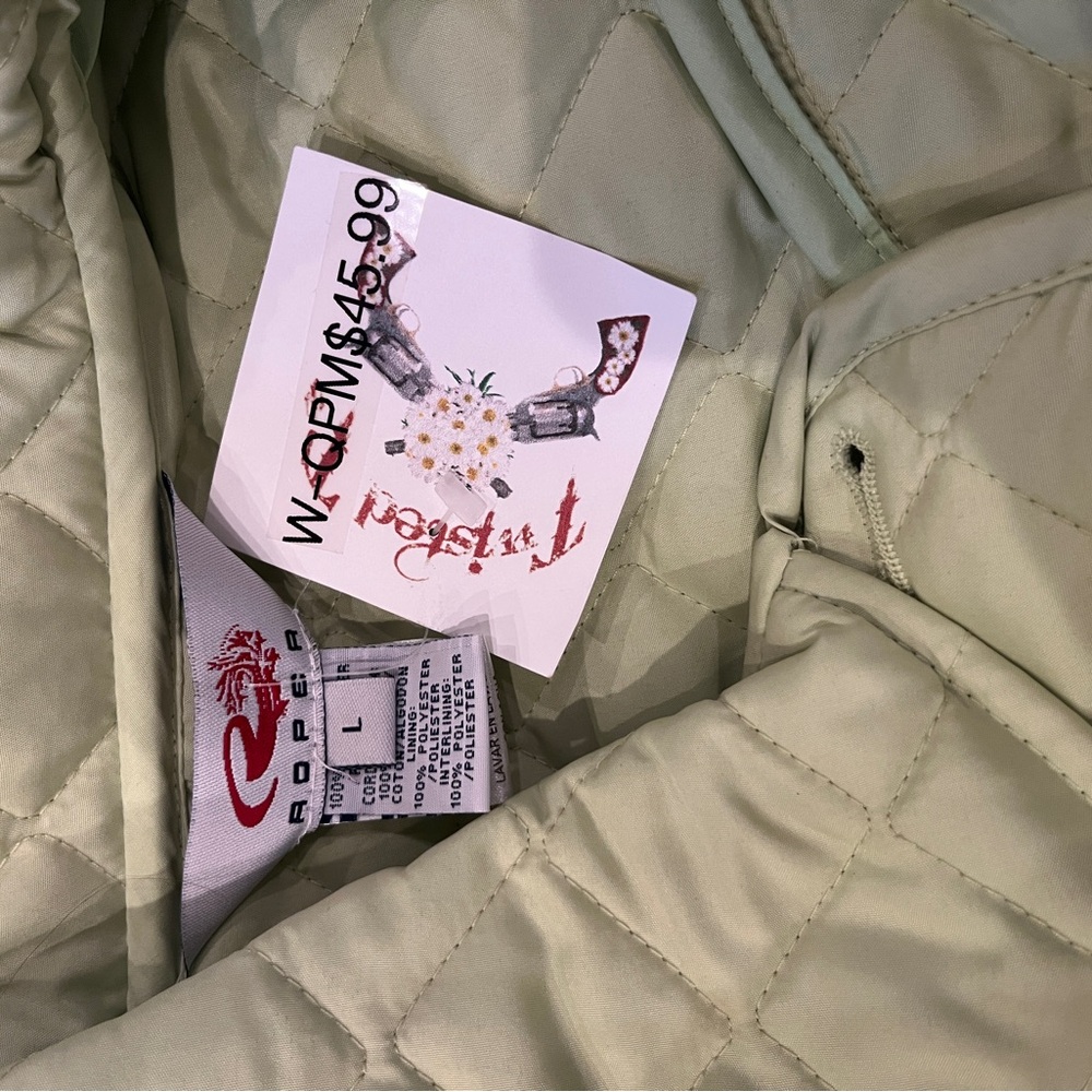 Roper Quilted Jacket in Light Green